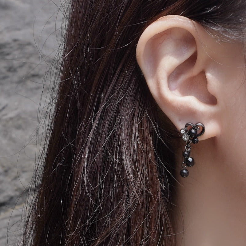 Bubble Mermaid Princess Earrings  / Black Pearl〈Limited Edition〉