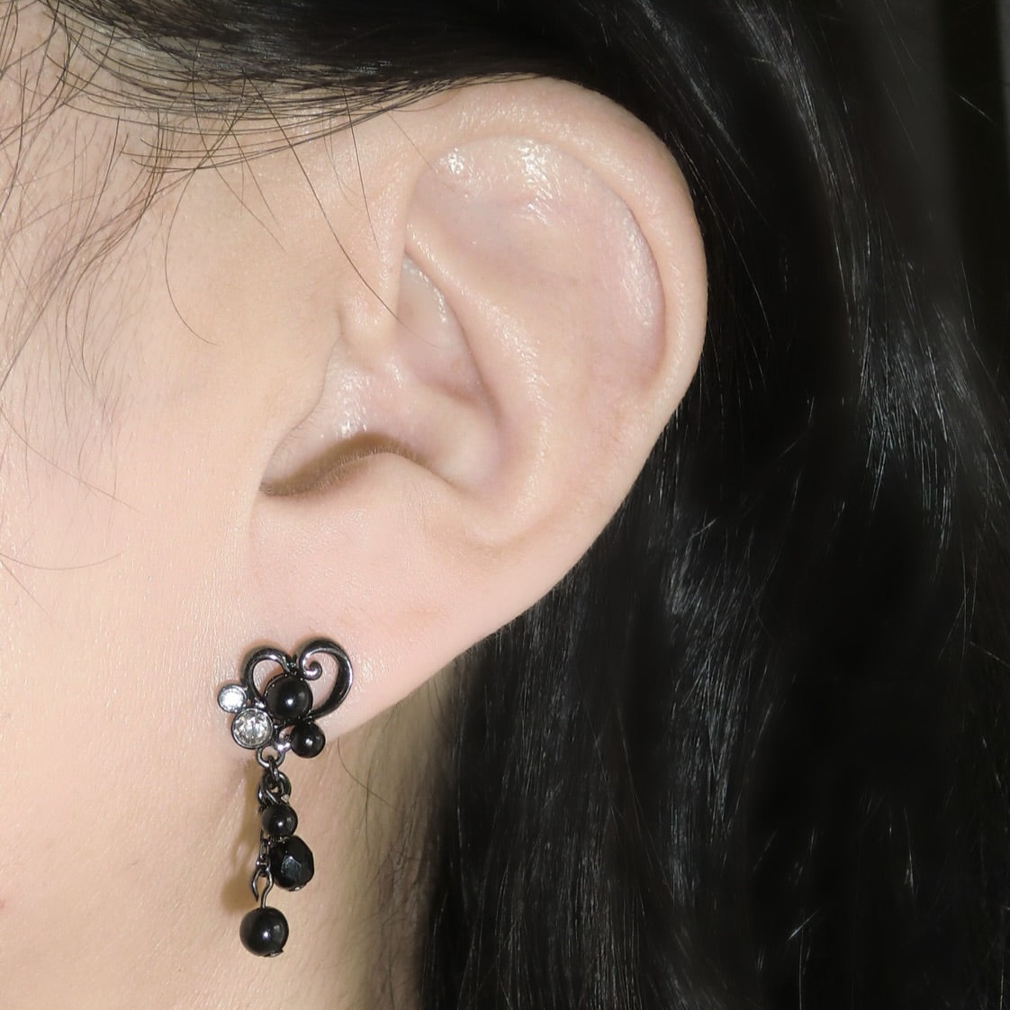 Bubble Mermaid Princess Earrings  / Black Pearl〈Limited Edition〉
