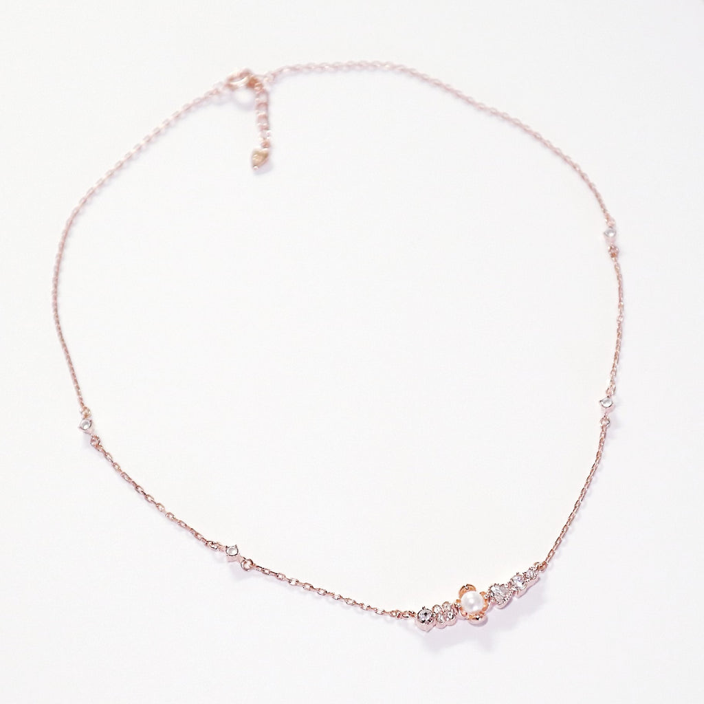 Bouquet Choker Necklace / Rose Gold