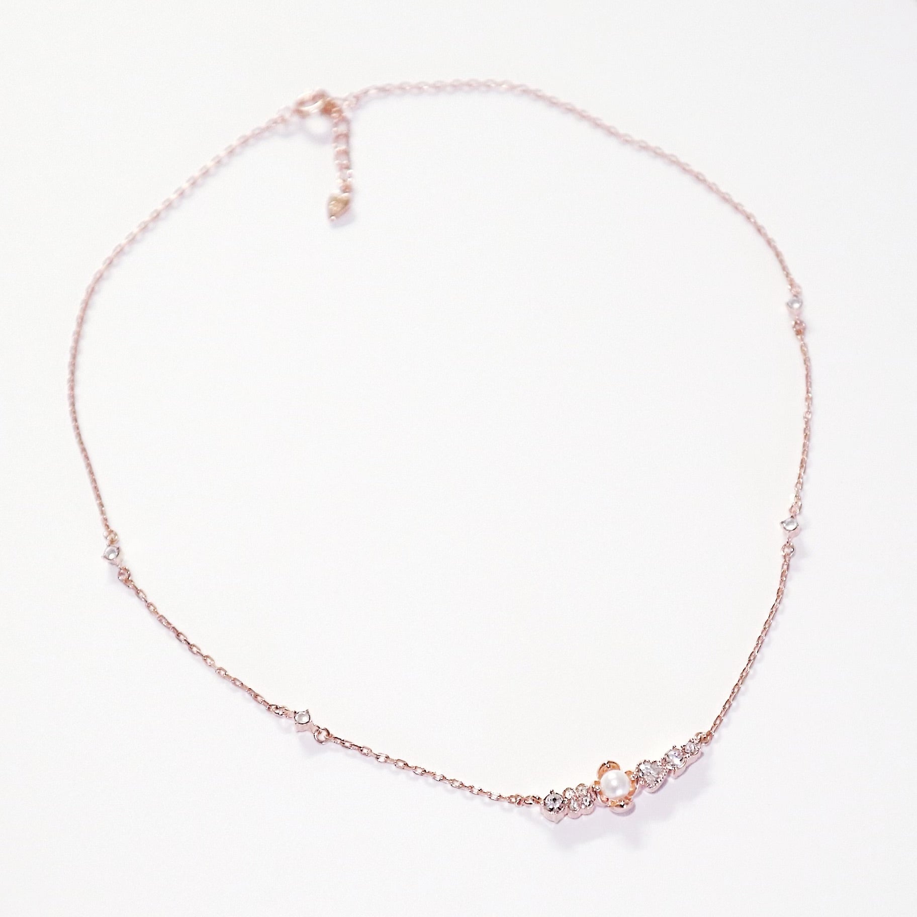 Bouquet Choker Necklace / Rose Gold