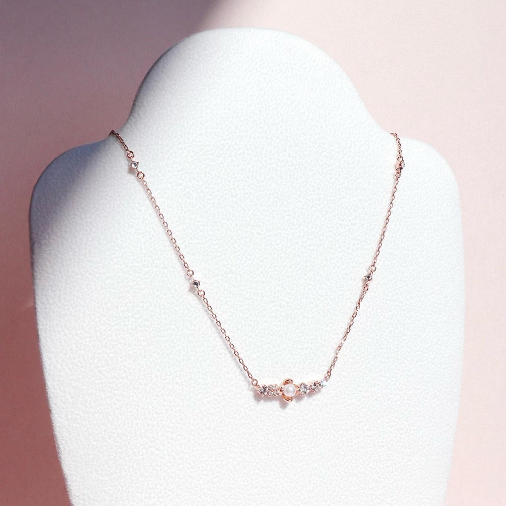 Bouquet Choker Necklace / Rose Gold