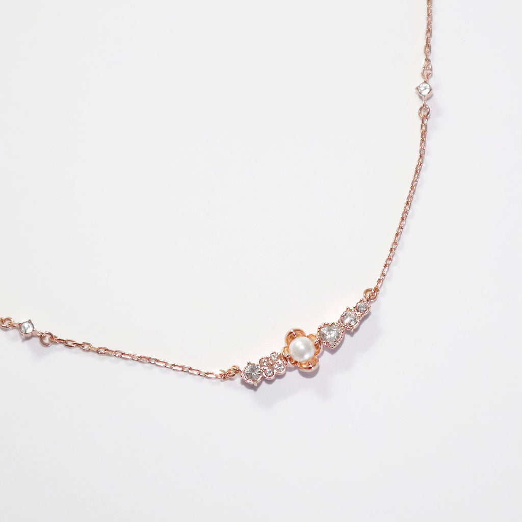 Bouquet Choker Necklace / Rose Gold