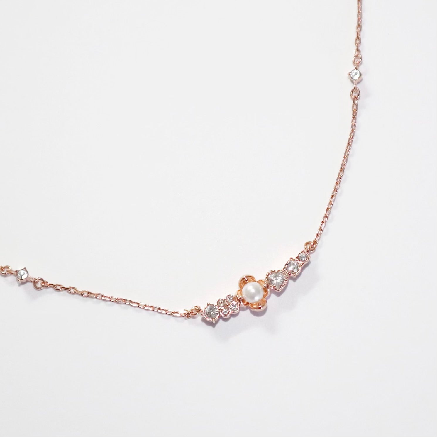 Bouquet Choker Necklace / Rose Gold