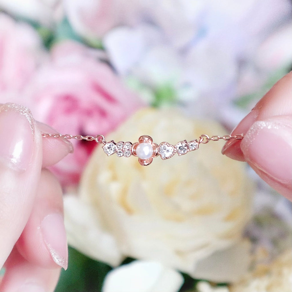 Bouquet Choker Necklace / Rose Gold