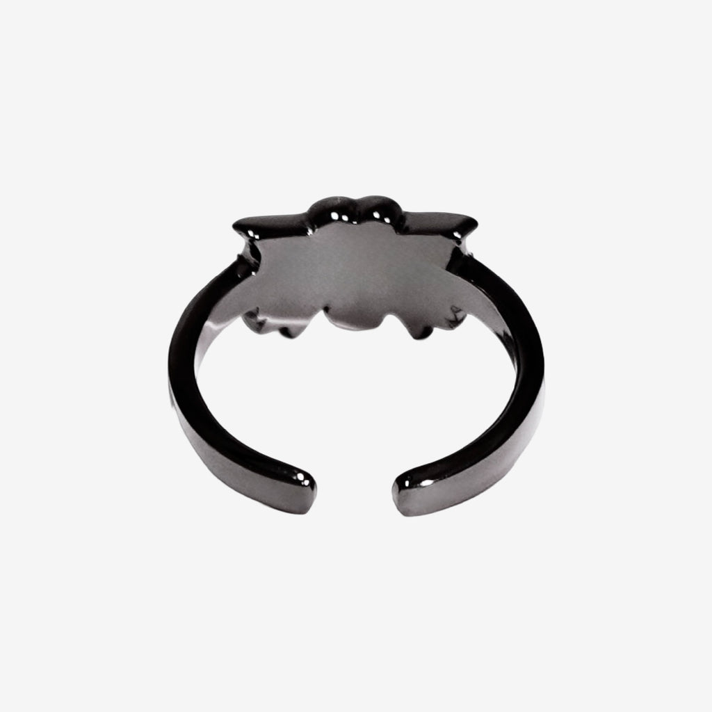 Fallen Angel Ribbon Ring / Black × White
