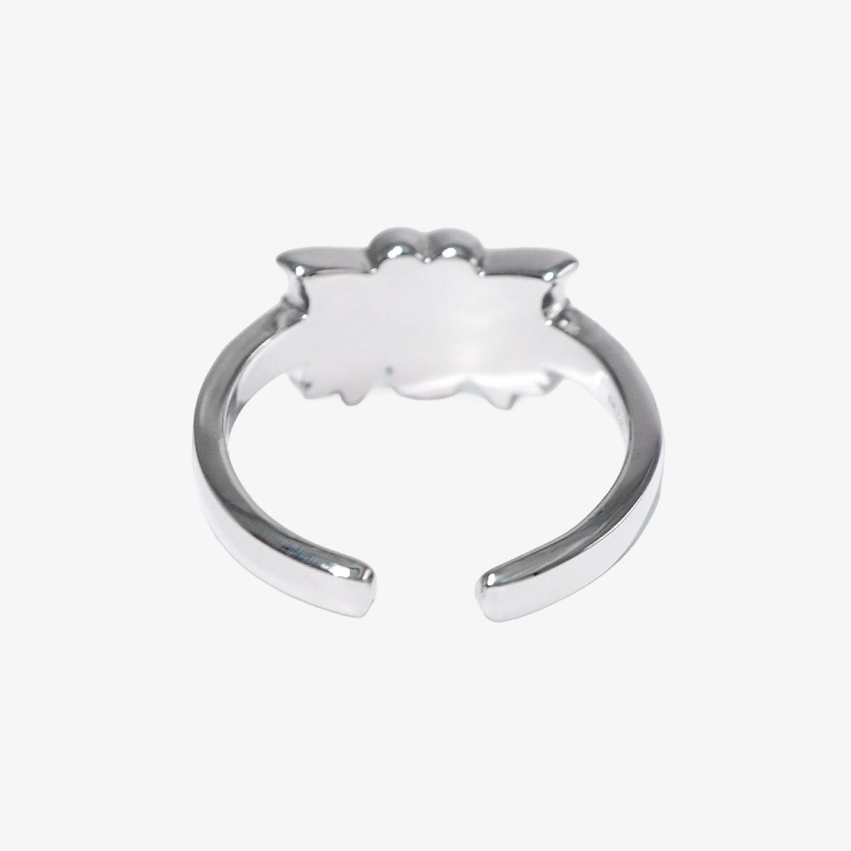 Fallen Angel Ribbon Ring / Silver × Black