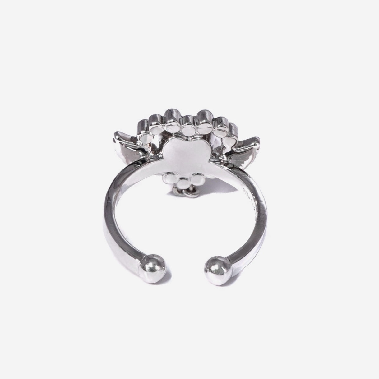 Angel Heart Tear Ring / Silver × Blue