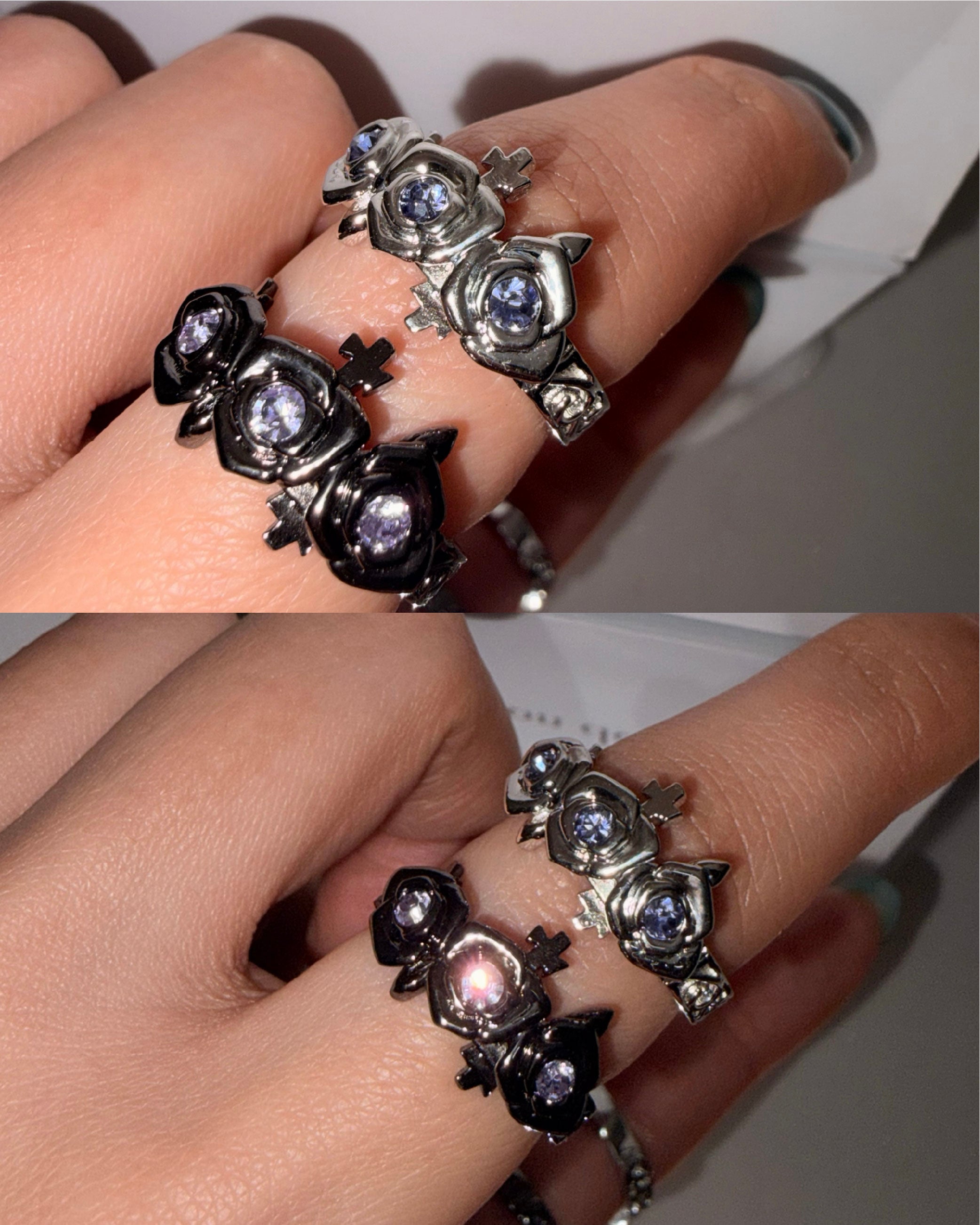 Gothic Rose Ring / Silver