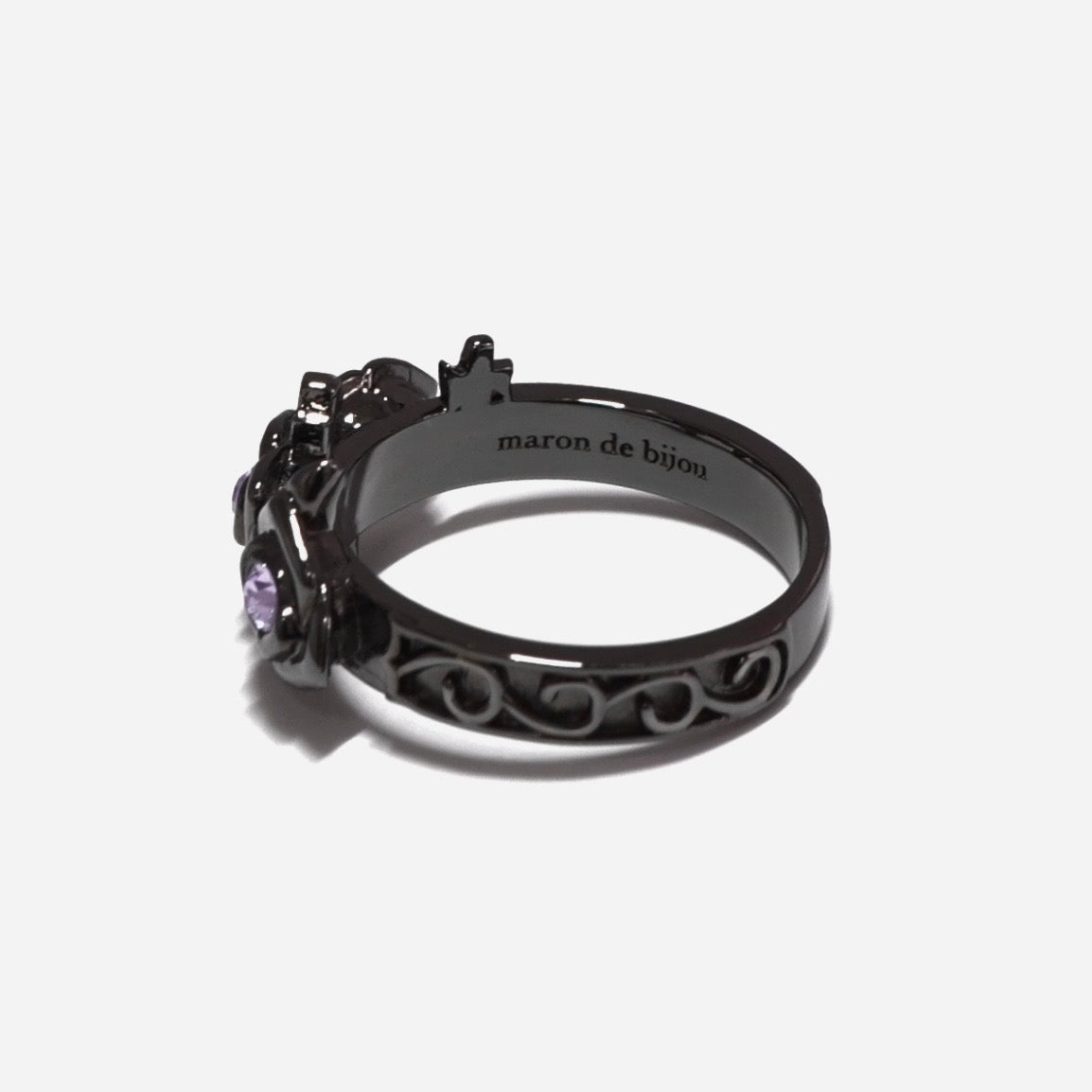 Gothic Rose Ring / Black