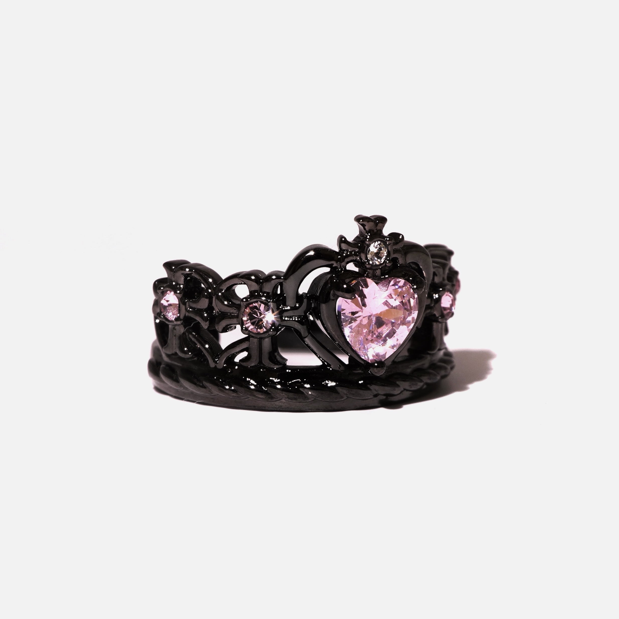 Heart Gothic Tiara  Ring / Black × Pink〈Limited Edition〉