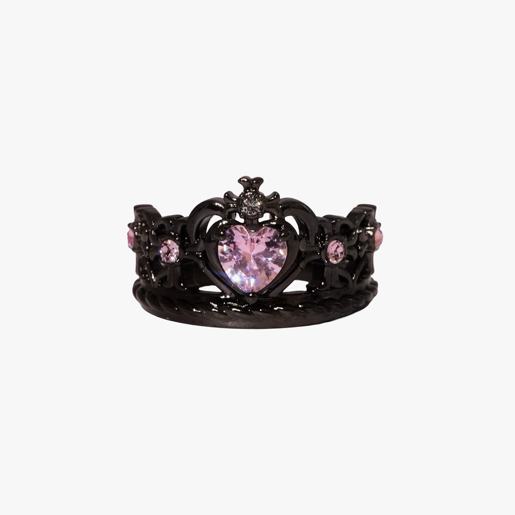 Heart Gothic Tiara  Ring / Black × Pink〈Limited Edition〉
