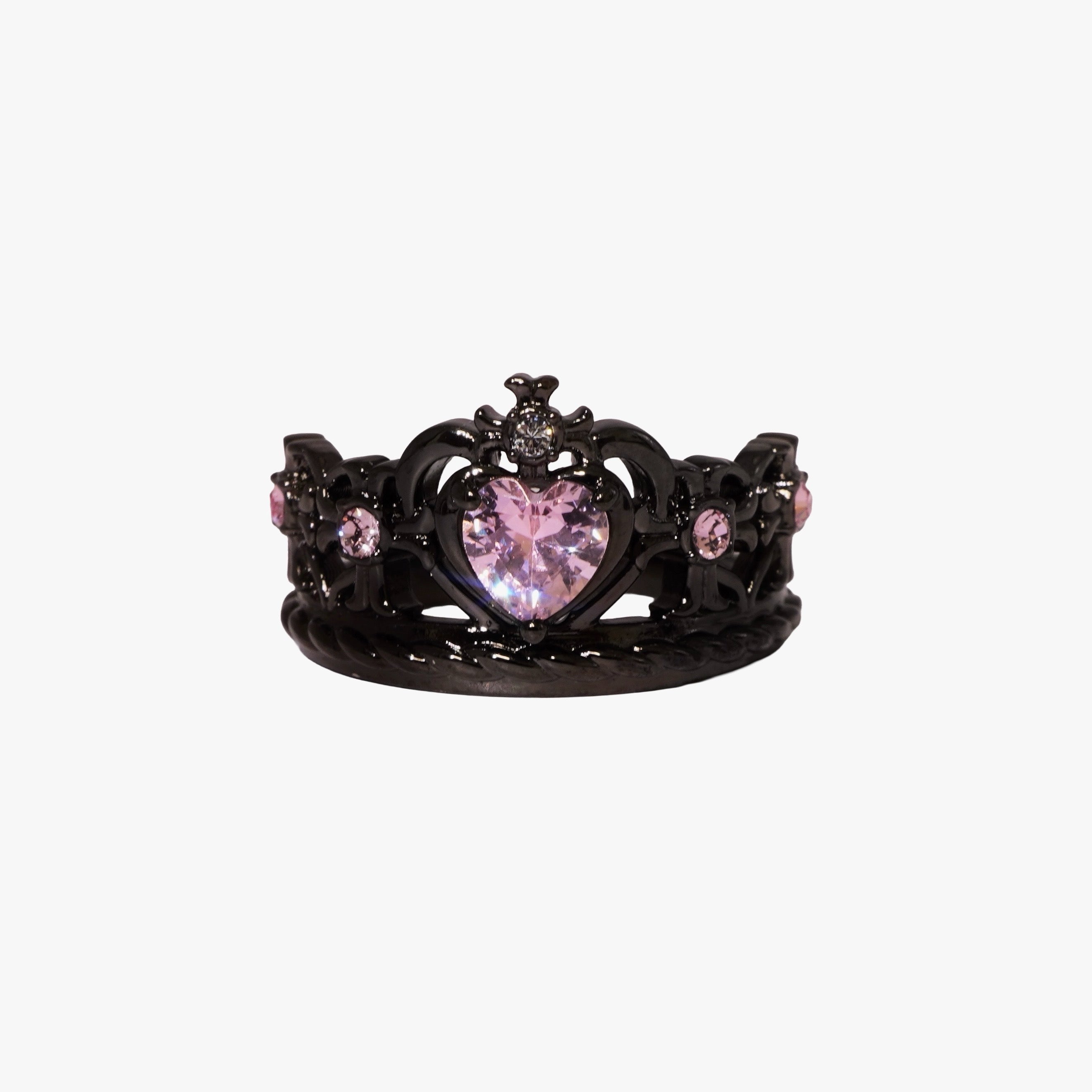 Heart Gothic Tiara  Ring / Black × Pink〈Limited Edition〉