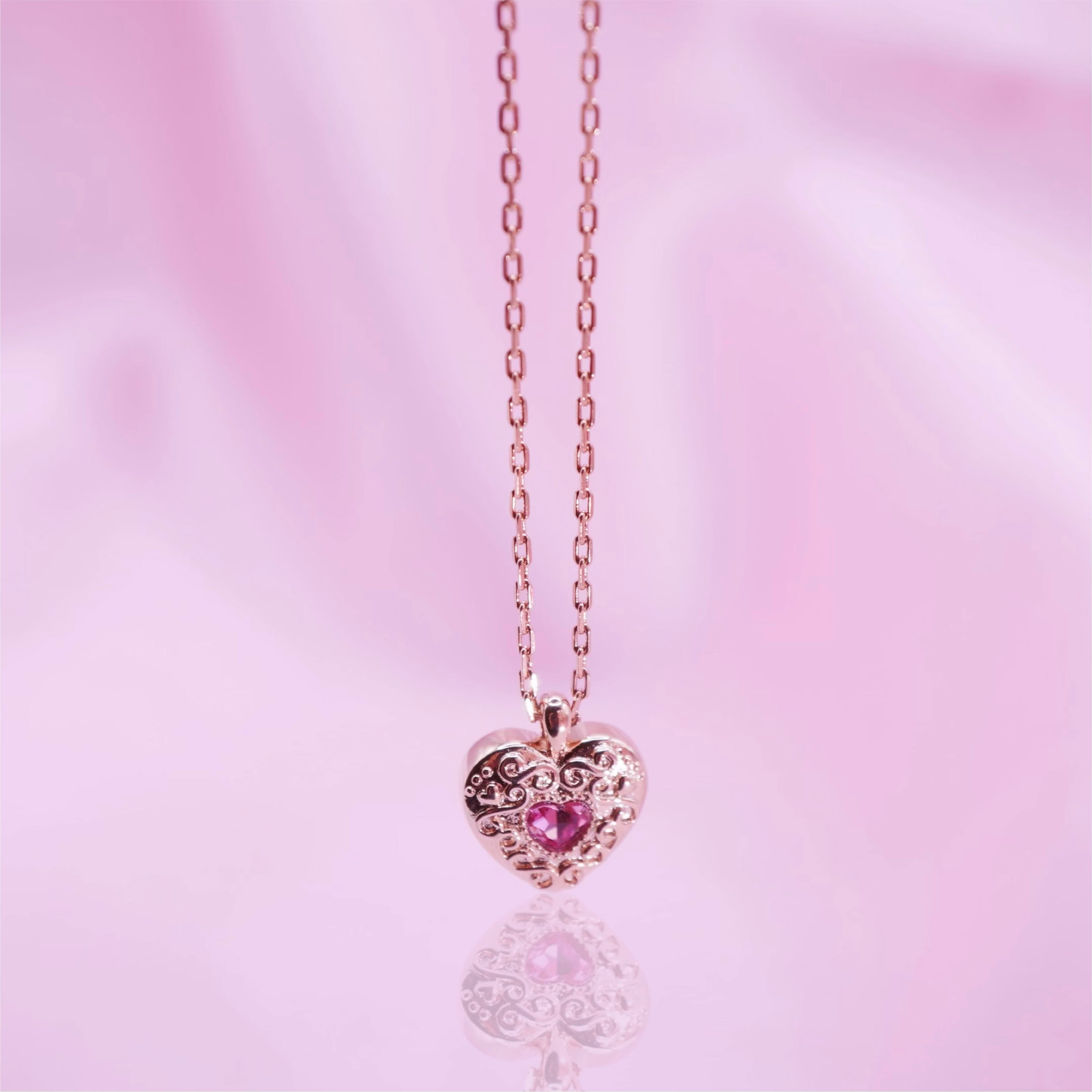 Heart Coffret Necklace / Rose Gold