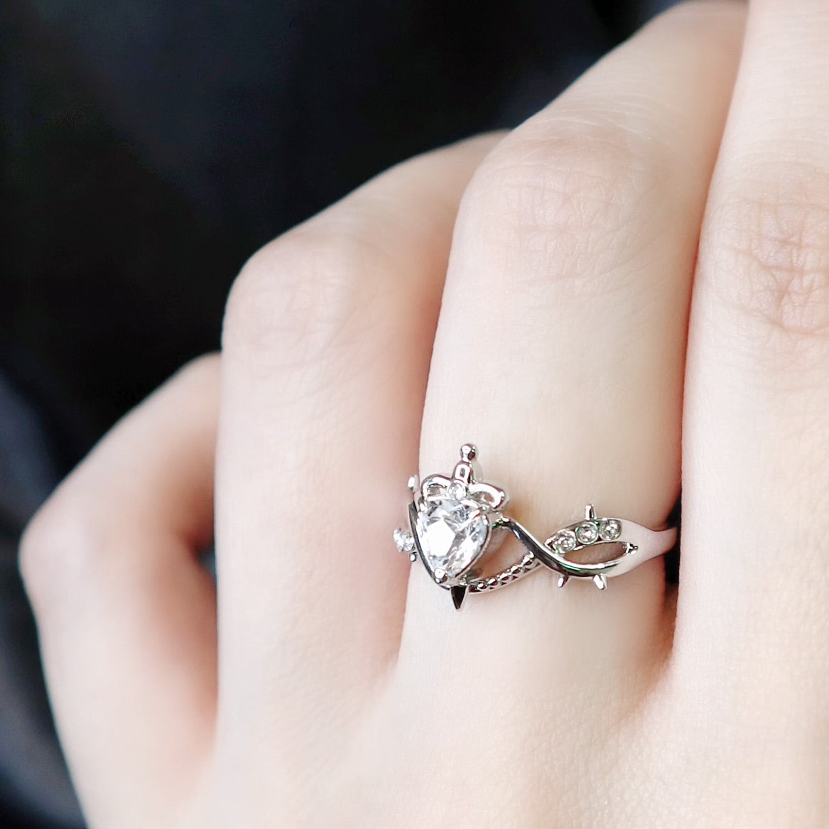 Heart Rebel Ring / Silver
