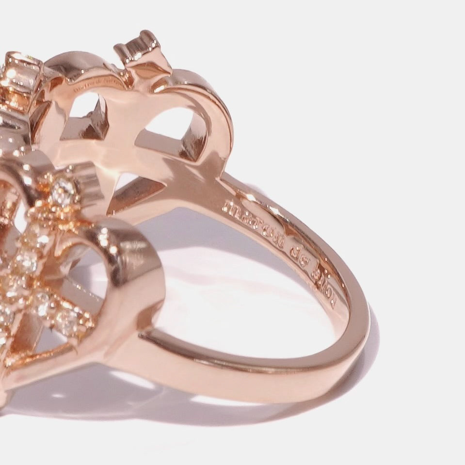 Cross sword Heart Ring / Rose Gold