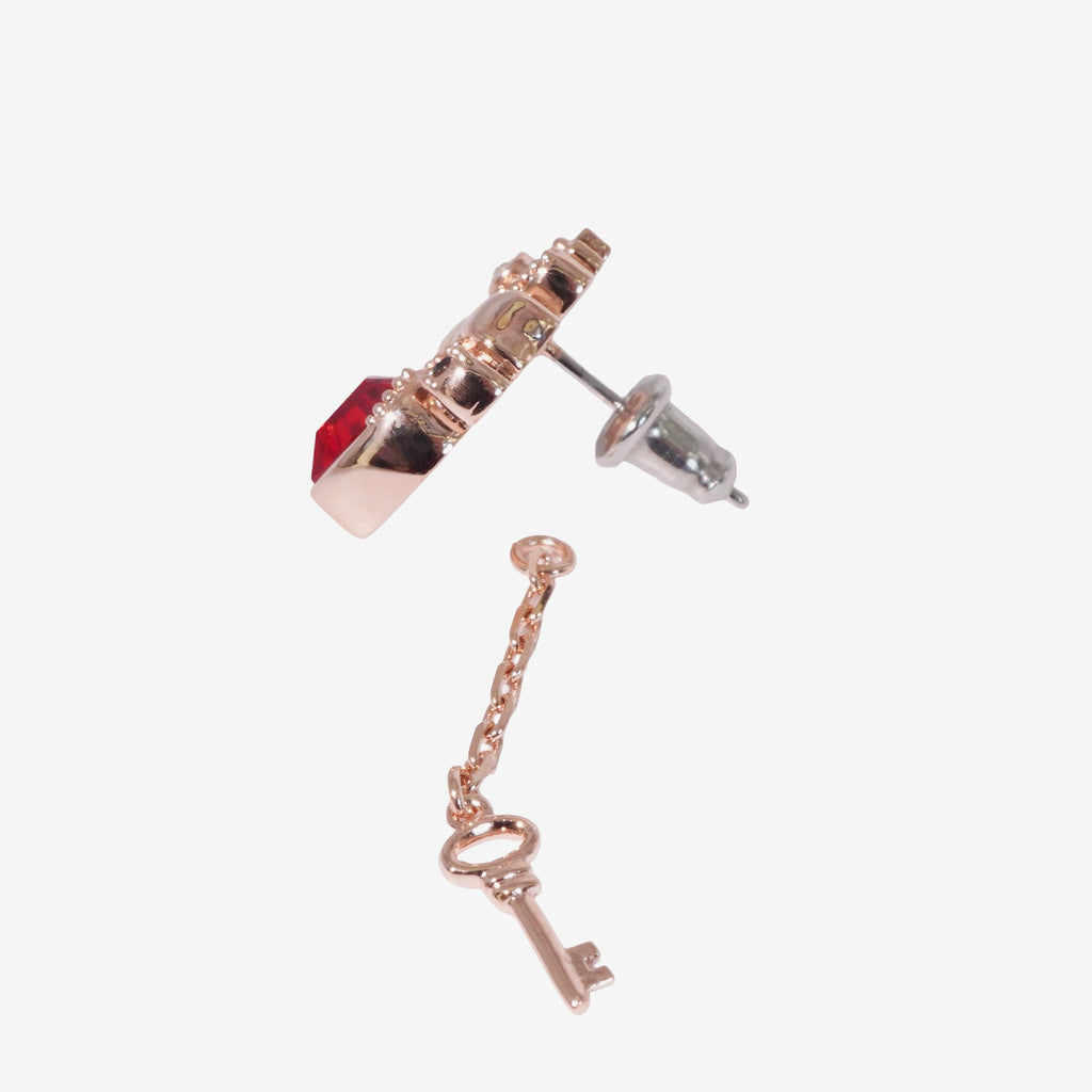 Princess Key Earring / Rose Gold × Red & Black〈Limited Edition〉