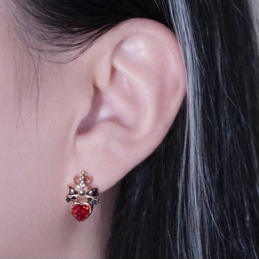 Princess Key Earring / Rose Gold × Red & Black〈Limited Edition〉