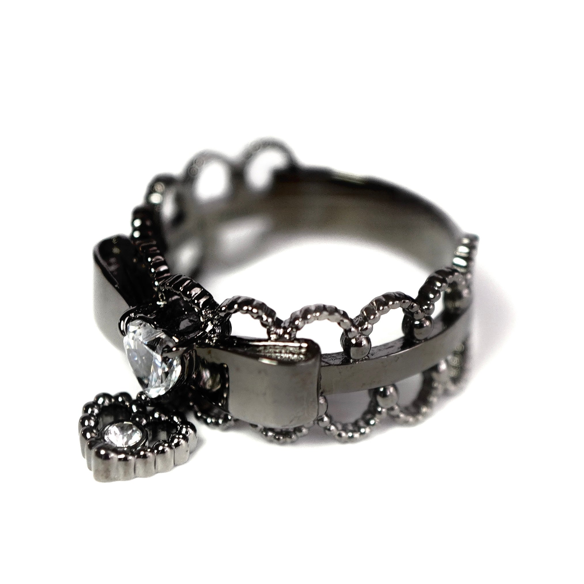 Ribbon Choker Ring / Black