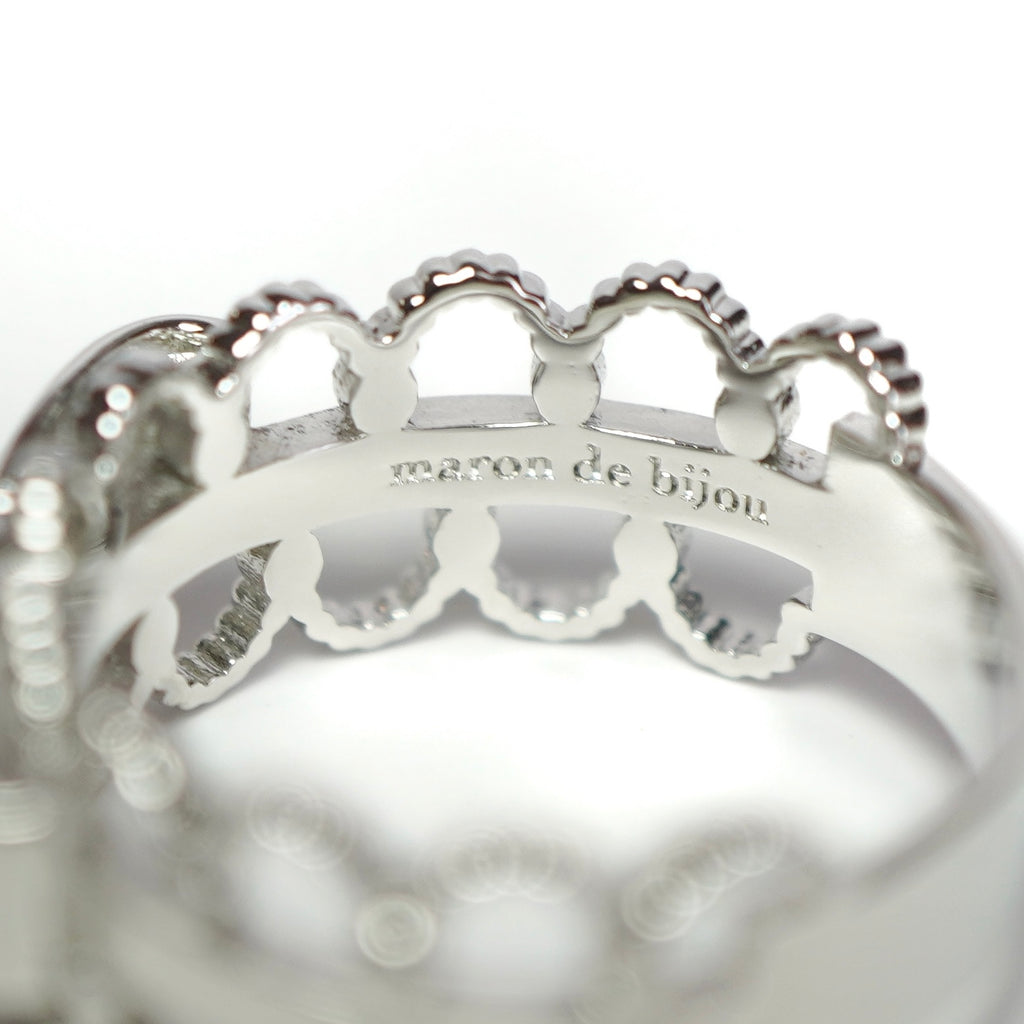 Ribbon Choker Ring / Silver