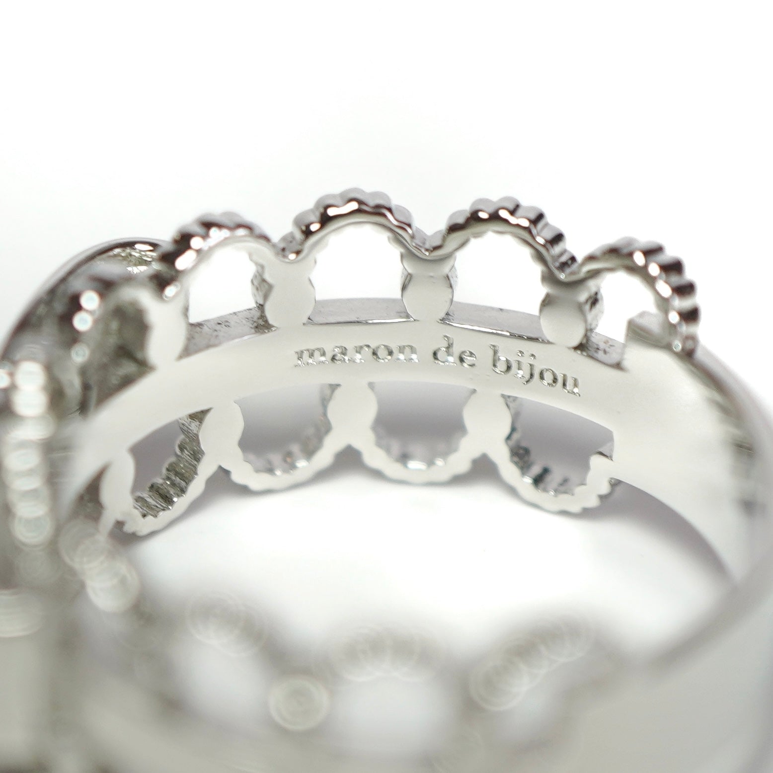 Ribbon Choker Ring / Silver