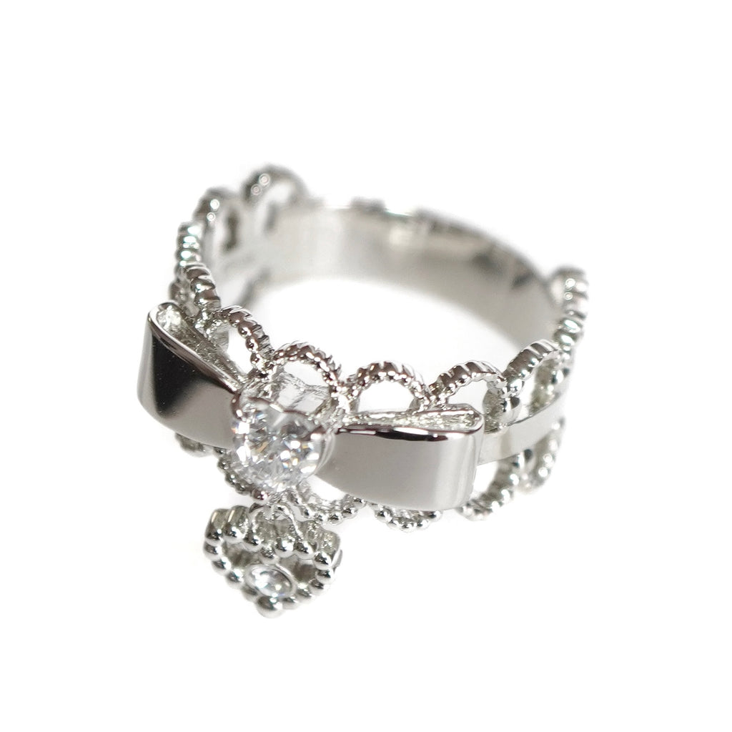 Ribbon Choker Ring / Silver