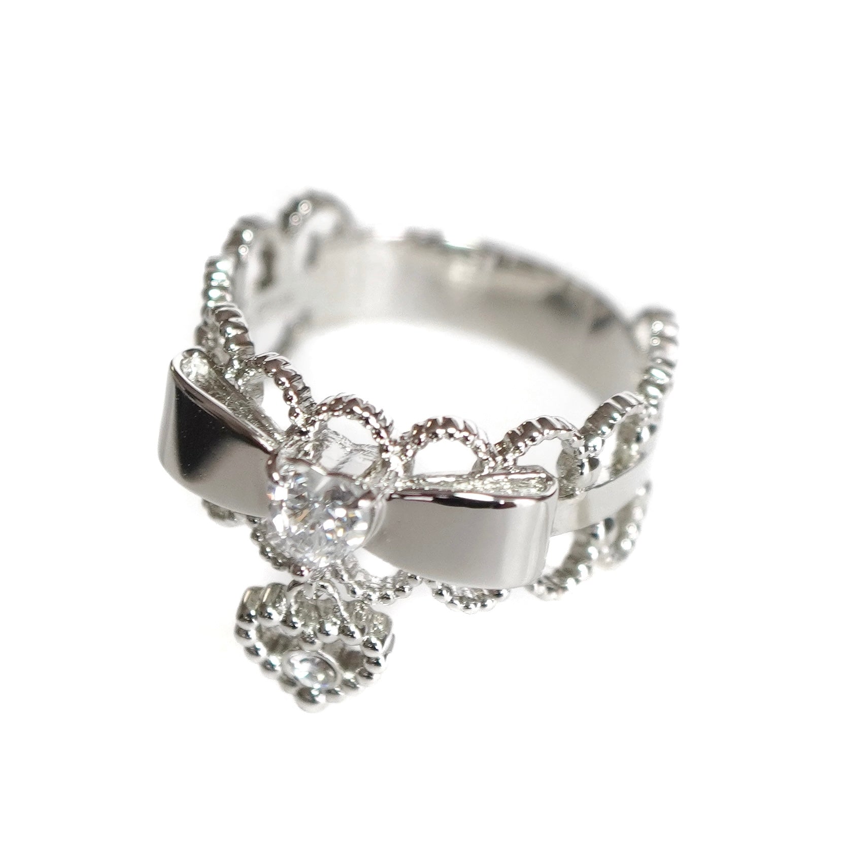 Ribbon Choker Ring / Silver