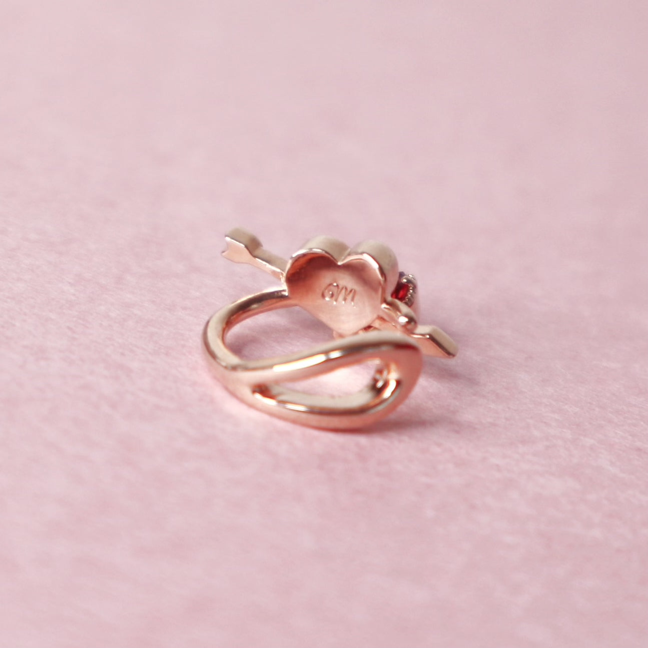 Heart Cupid Ear Cuff / Rose Gold