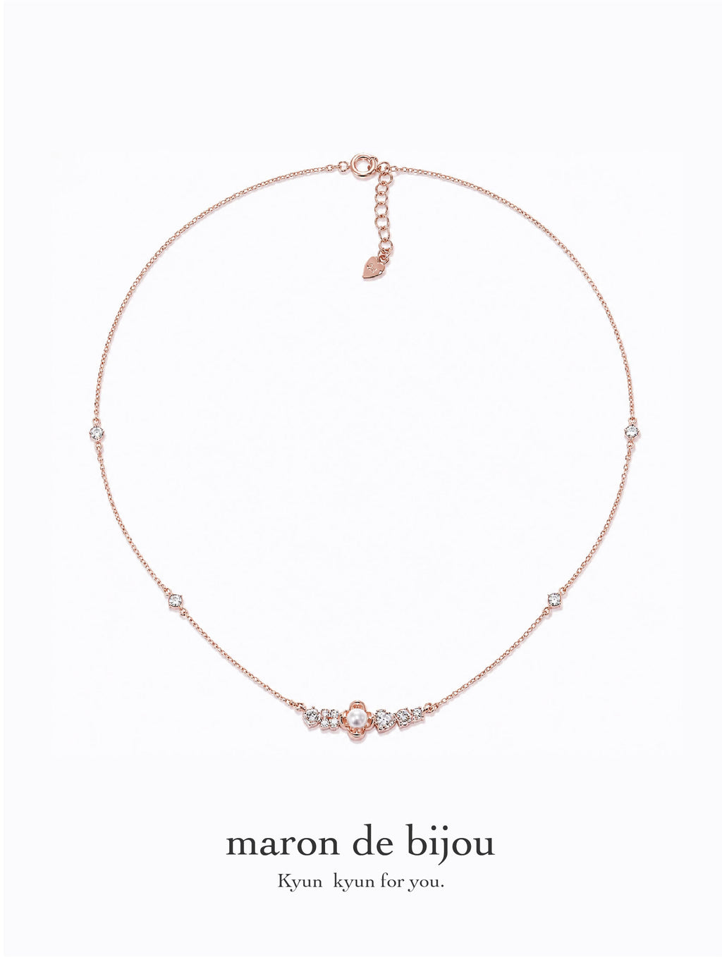 Bouquet Choker Necklace / Rose Gold