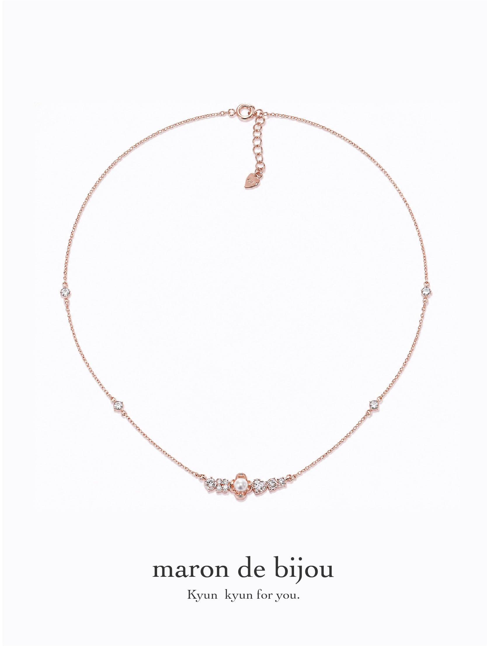 Bouquet Choker Necklace / Rose Gold