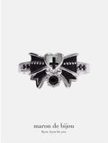 Fallen Angel Ribbon Ring / Silver × Black