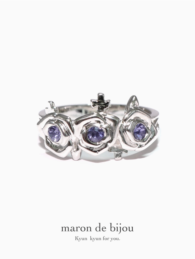 Gothic Rose Ring / Silver