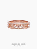 Heart Milgrain Frame Ring / Rose Gold