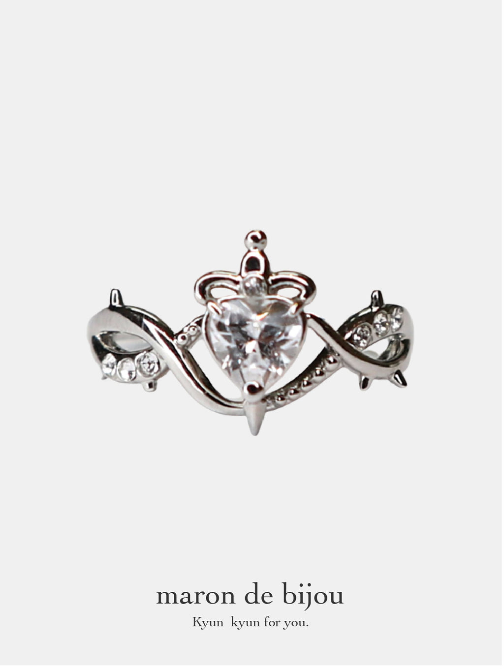Heart Rebel Ring / Silver