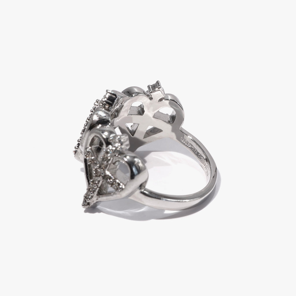 Cross sword Heart Ring / Silver