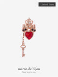 Princess Key Earring / Rose Gold × Red & Black〈Limited Edition〉