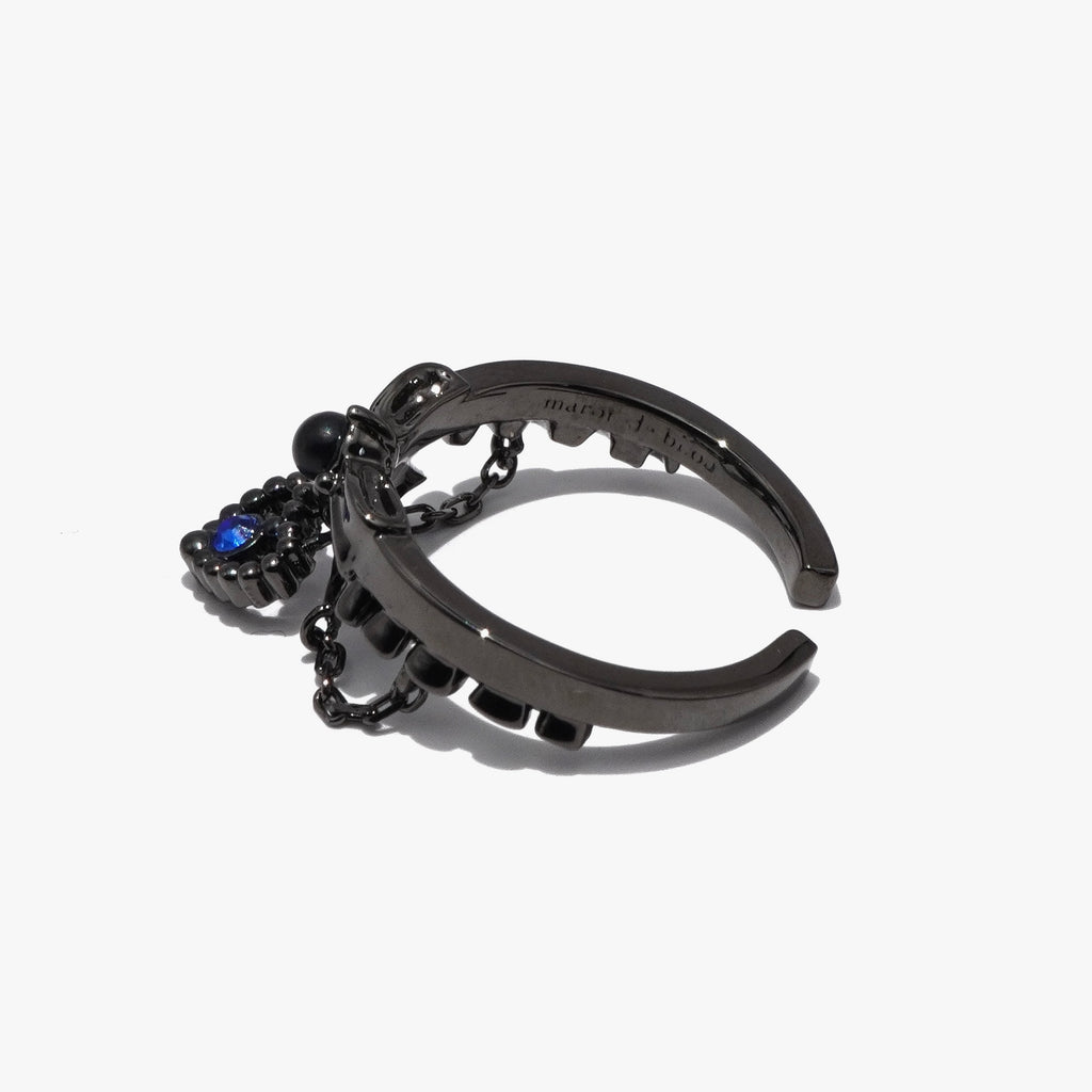Lolita Blouse Ring / Black × Blue