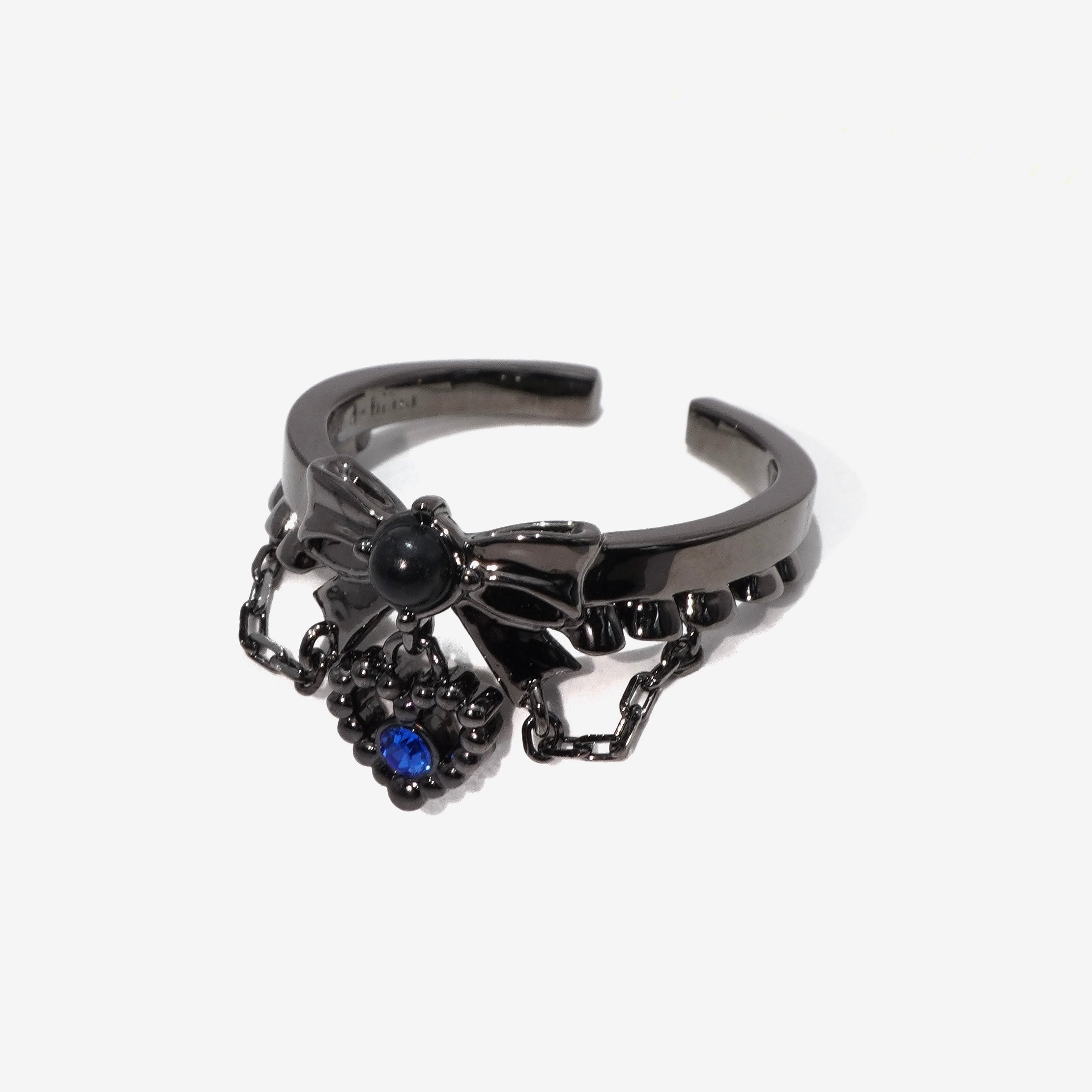 Lolita Blouse Ring / Black × Blue