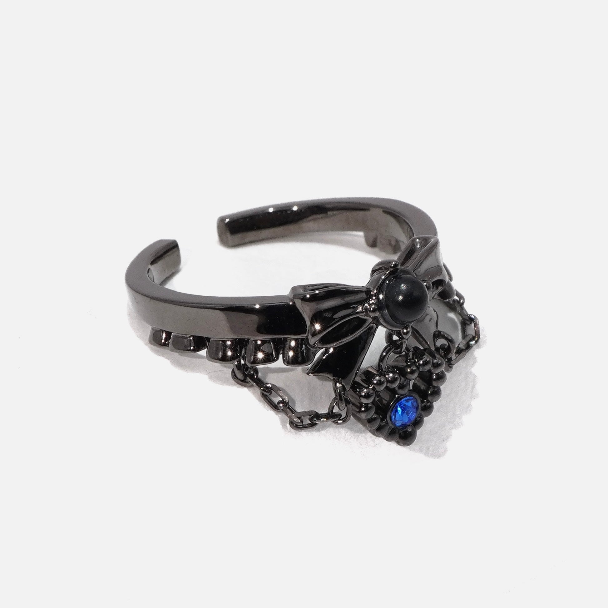 Lolita Blouse Ring / Black × Blue