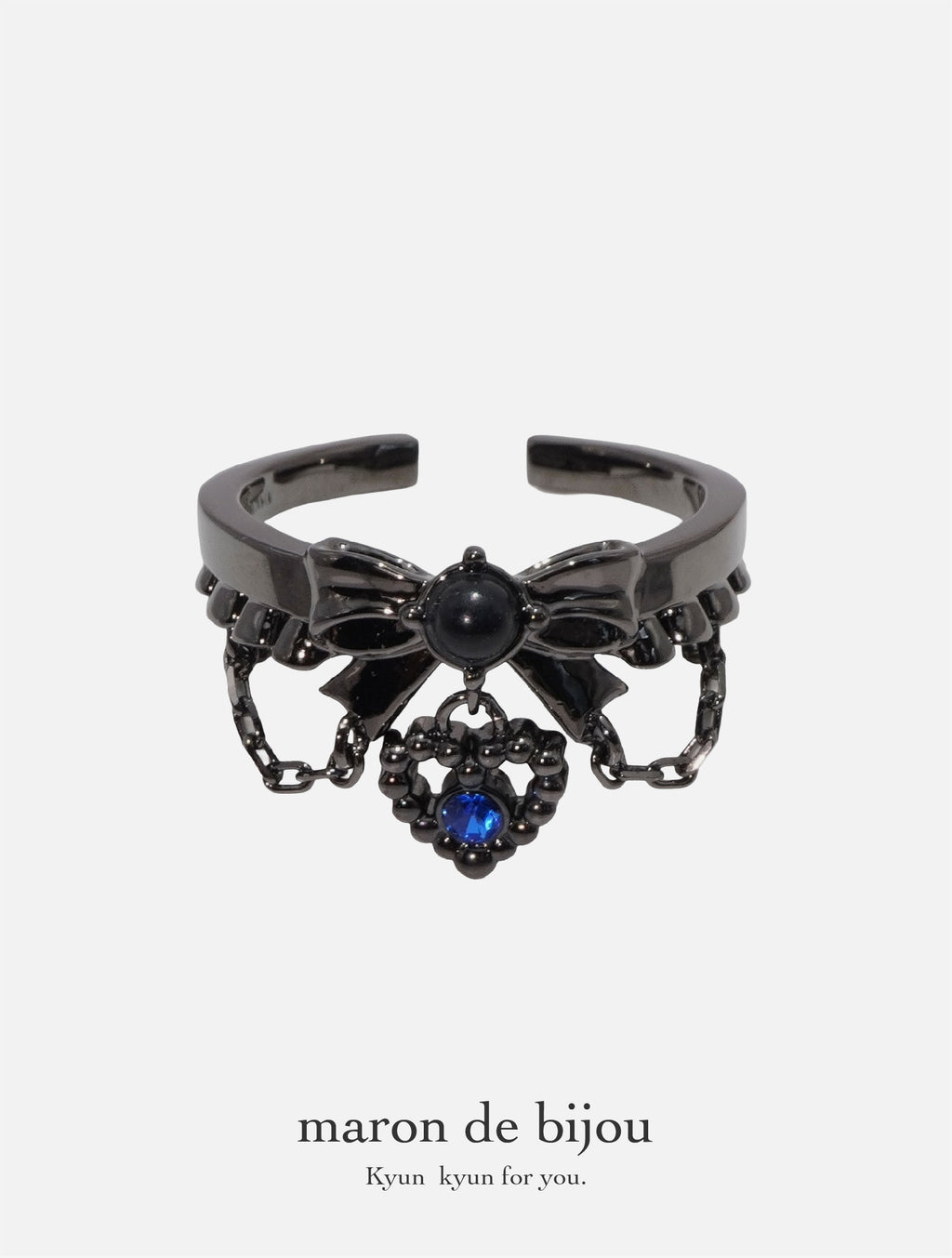 Lolita Blouse Ring / Black × Blue
