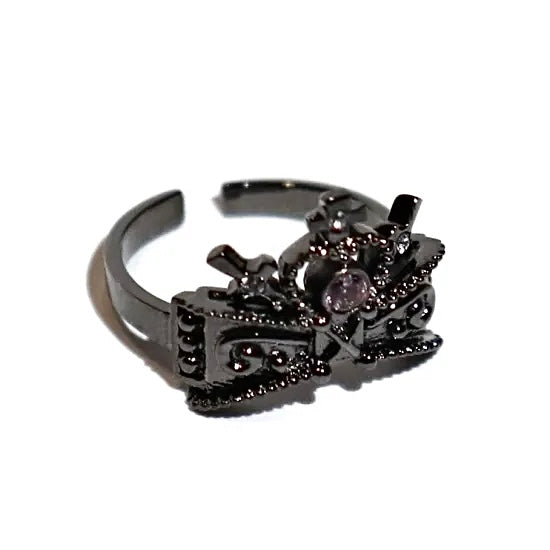 Ribbon Chapel Ring / Black