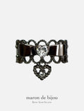 Ribbon Choker Ring / Black