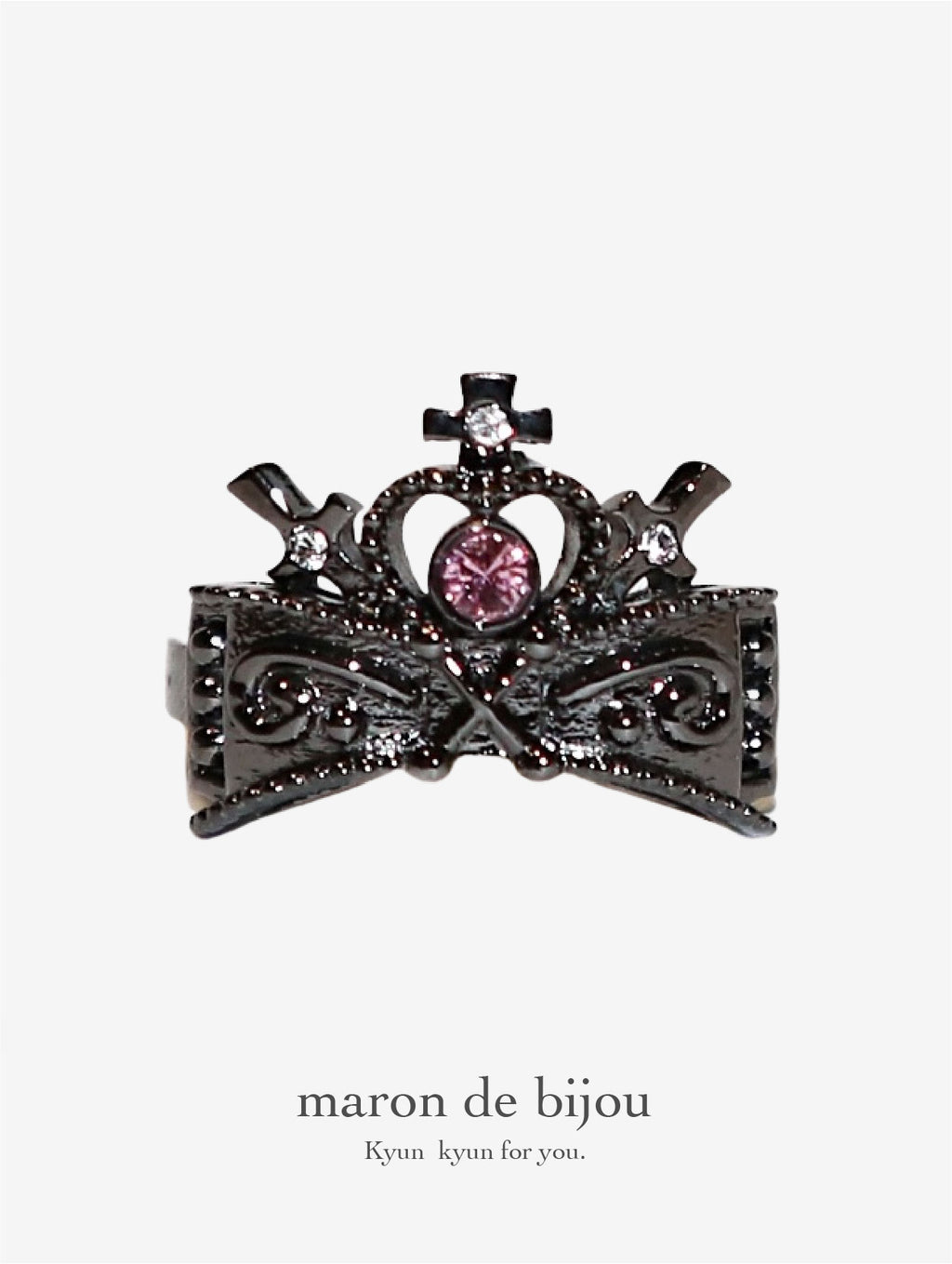 Ribbon Chapel Ring / Black
