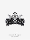 Ribbon Chapel Ring / Blackened Silver