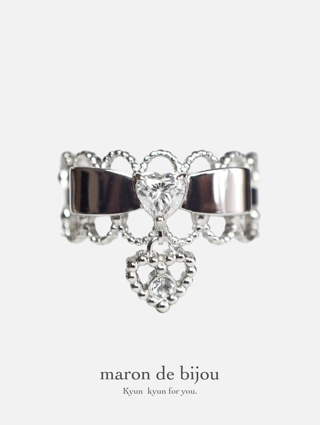 Ribbon Choker Ring / Silver