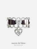 Ribbon Choker Ring / Silver