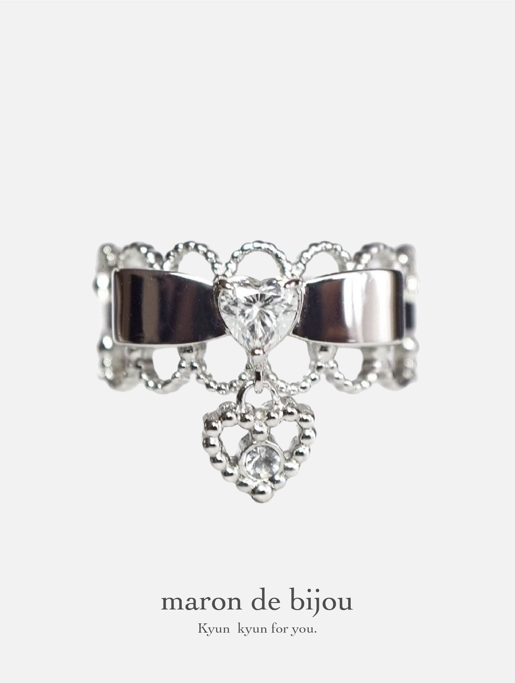 Ribbon Choker Ring / Silver